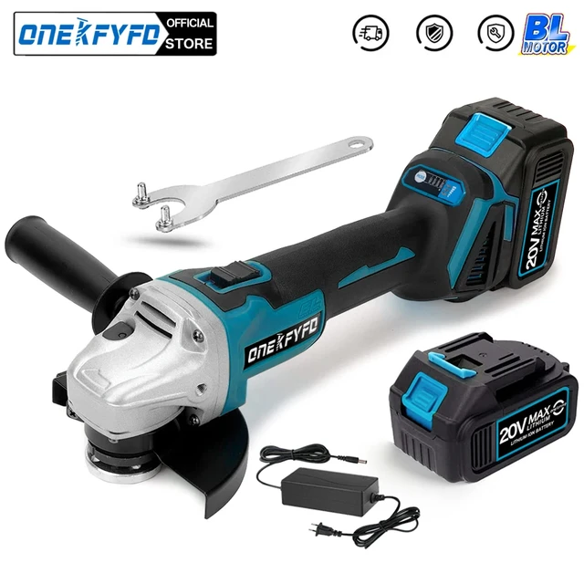 Amoladora angular eléctrica inalámbrica sin escobillas, herramienta  eléctrica de carpintería para batería Makita de 18V, 125mm - AliExpress