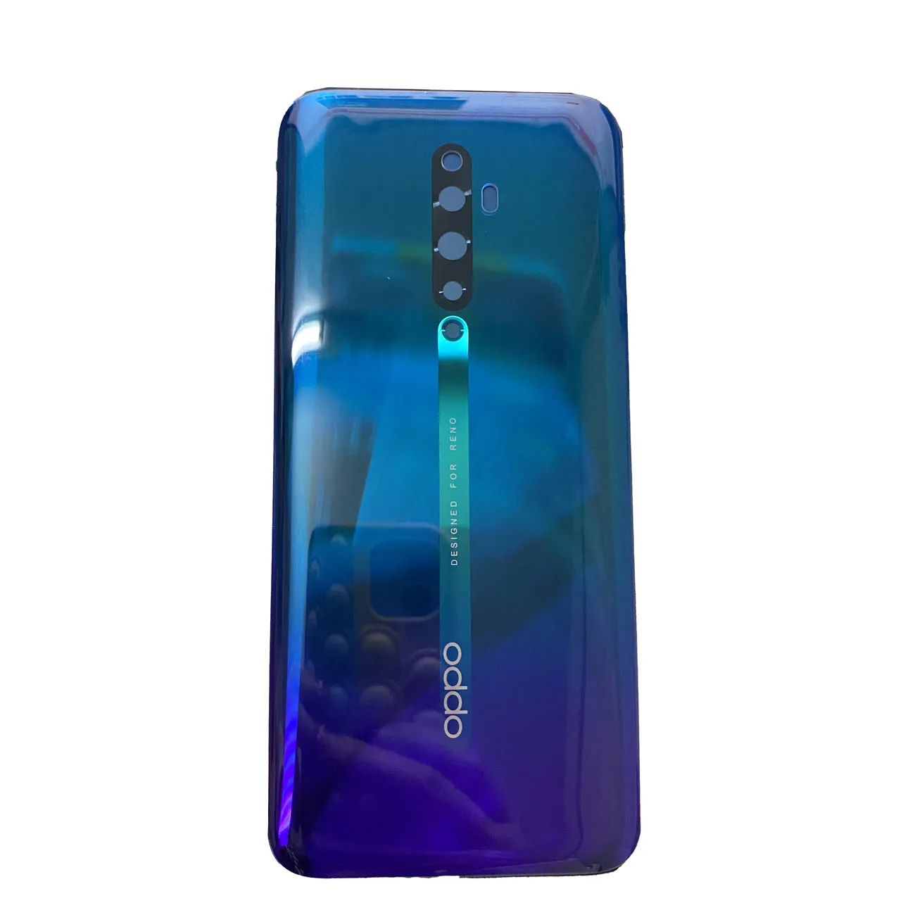 Oppo Reno2 도어 하우징 케이스 용 오리지널 새 백 배터리 커버 Reno 2 PCKM70 PCKT00 PCKM00 CPH1907 용 후면 유리 교체
