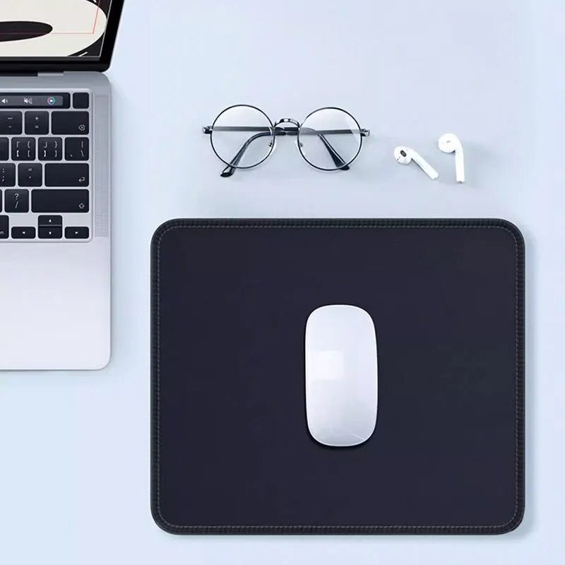 Pure Black Thickened Game Office Mouse Pad