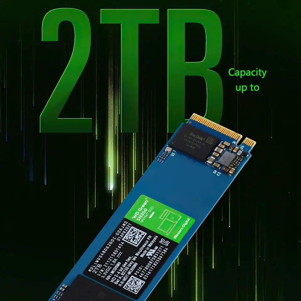 Western Digital WD Green SN350 NVMe 250G 500G 1TB 2TB SSD PCIe