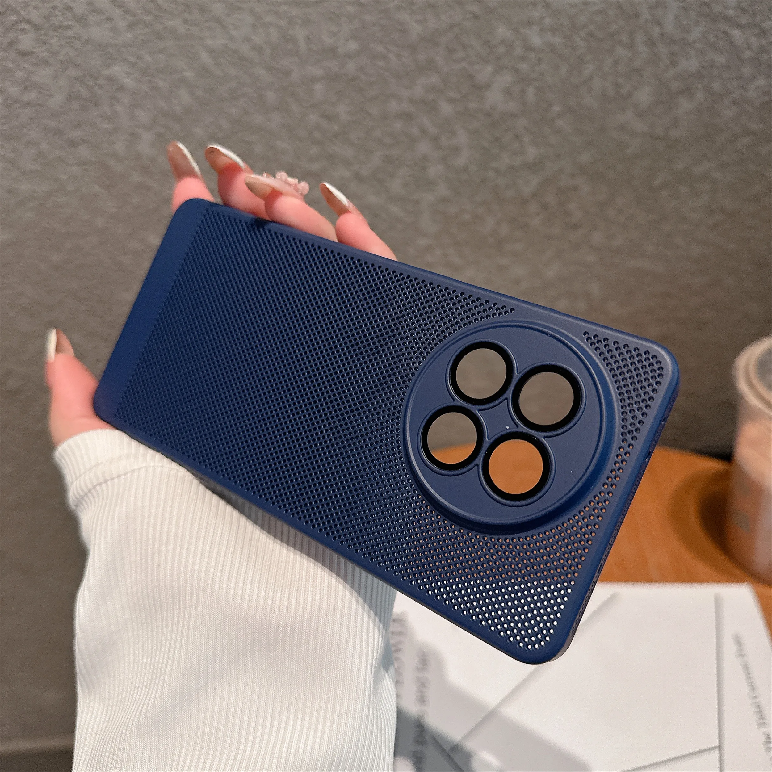 Breathable Honeycomb Mesh Shockproof Case with Glass Lens Protection