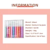QIBEST 9 Colors Lip Gloss Set Starburst Pearlescent Liquid Lipstick Shiny Moisturizing Lip Glaze Glitter Makeup Kit Long-lasting 5
