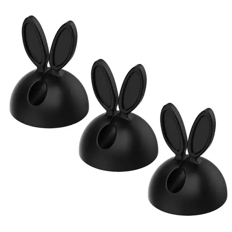 Cable Holder 3Pcs/Set Practical Long-lasting Compact Rabbit Ear Desk Management Wire Cord Clip for Study