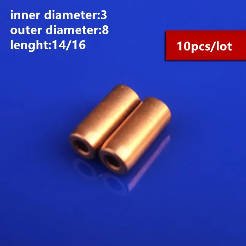 철 구리 기본 분말 야금 오일 베어링 내경 3mm 외경 8mm 길이 14/16mm 정밀..