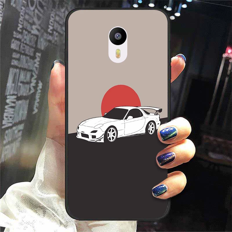 For Meizu M3 Cover Soft Silicone Bumper For MEIZU M 3 Meilan 3 Phone Back Case Covers Coque Fashion Cartoon JDM Sports Car Funda