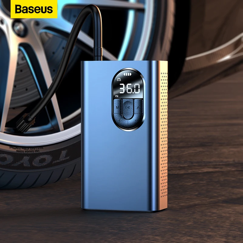 Tanio Baseus sprężarka powietrza samochodowa elektryczna pompka samochodowa