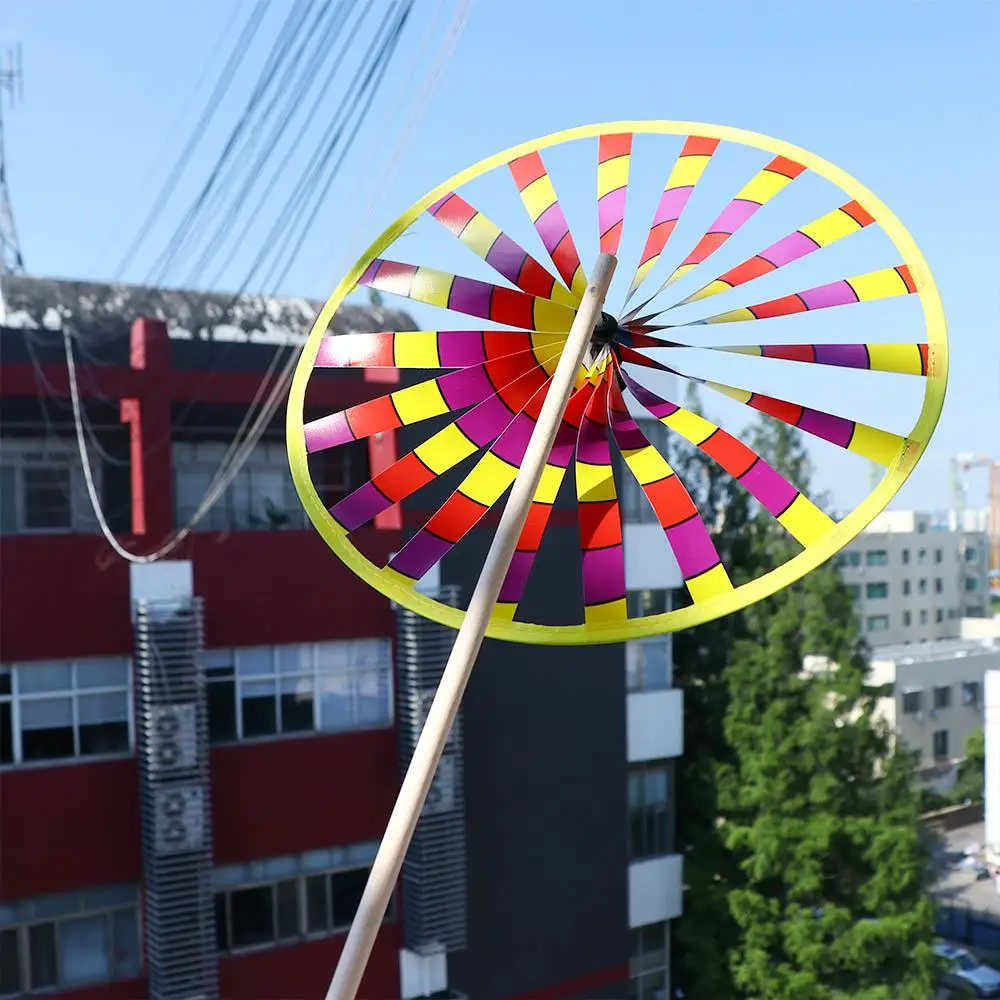 Colorful Fun Outdoors Children Gifts Garden Decoration Windmill Toys Rotating Toys Wind Spinner Single Layer Windmill