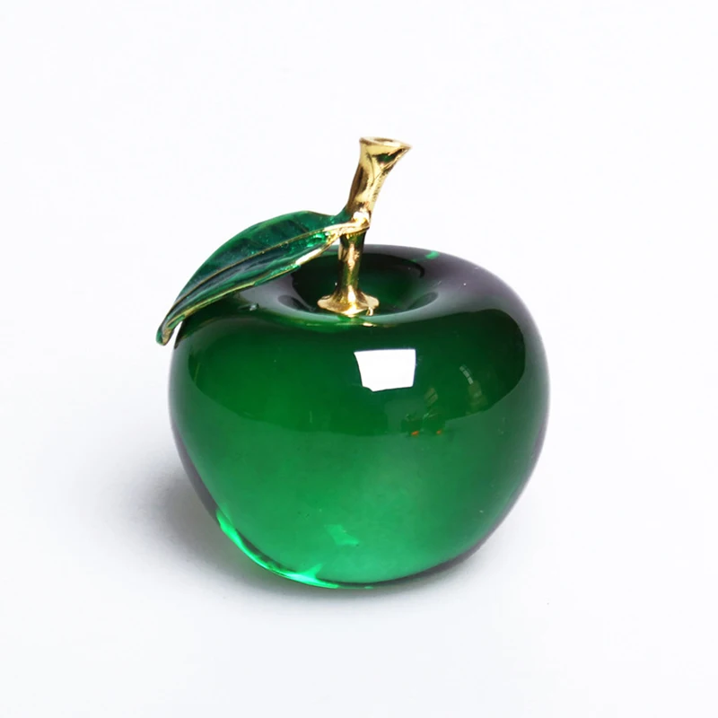 Crystal Apple Creative Gift Festival Decoration Craft Birthday Party Christmas Ornament Car Home Decoration 1pc 50mm 60mm