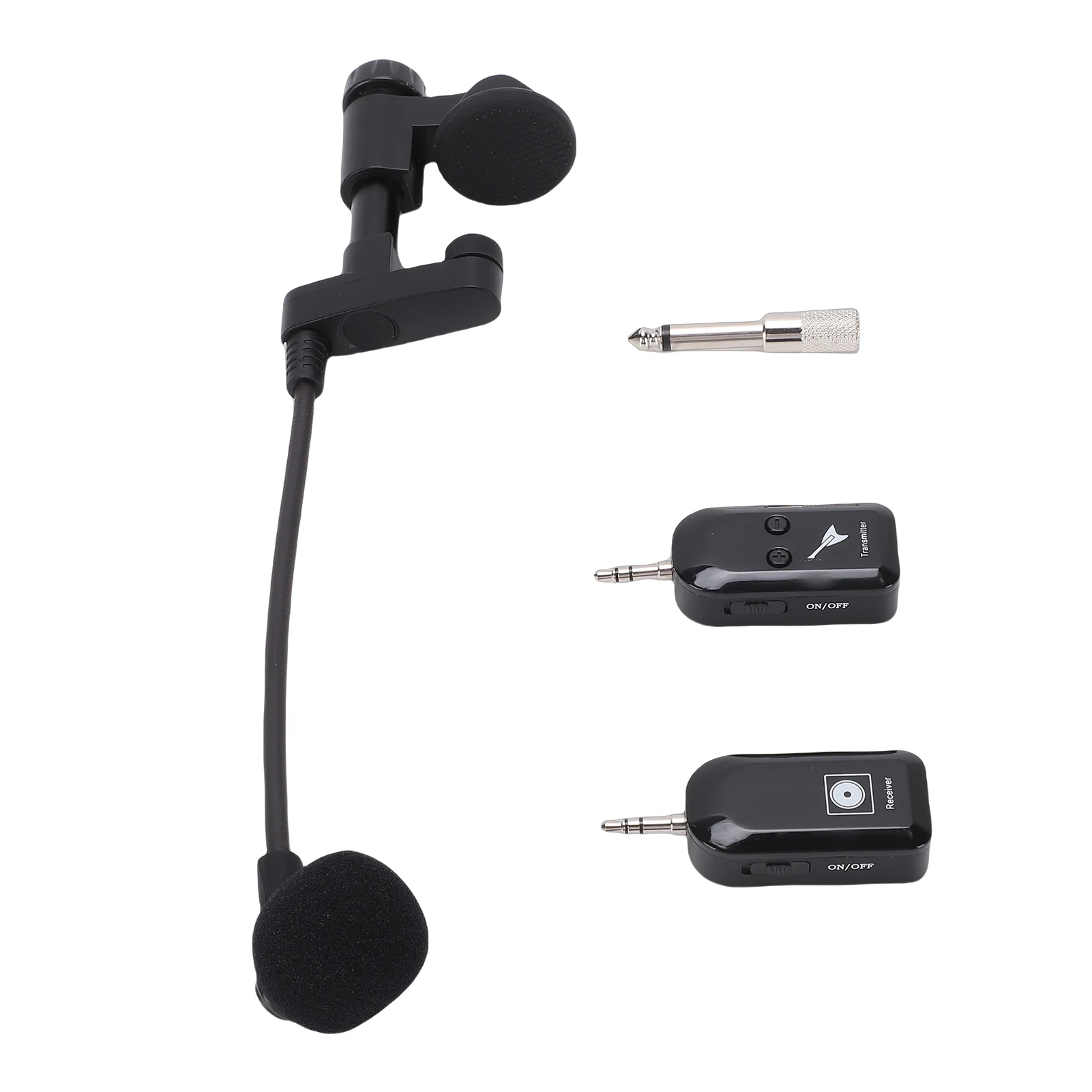 Wireless Instrument Mic Wireless Instrument Microphone 2.4G Violin Cello Guitar Clip On Condenser Mic for Stage Performance Band