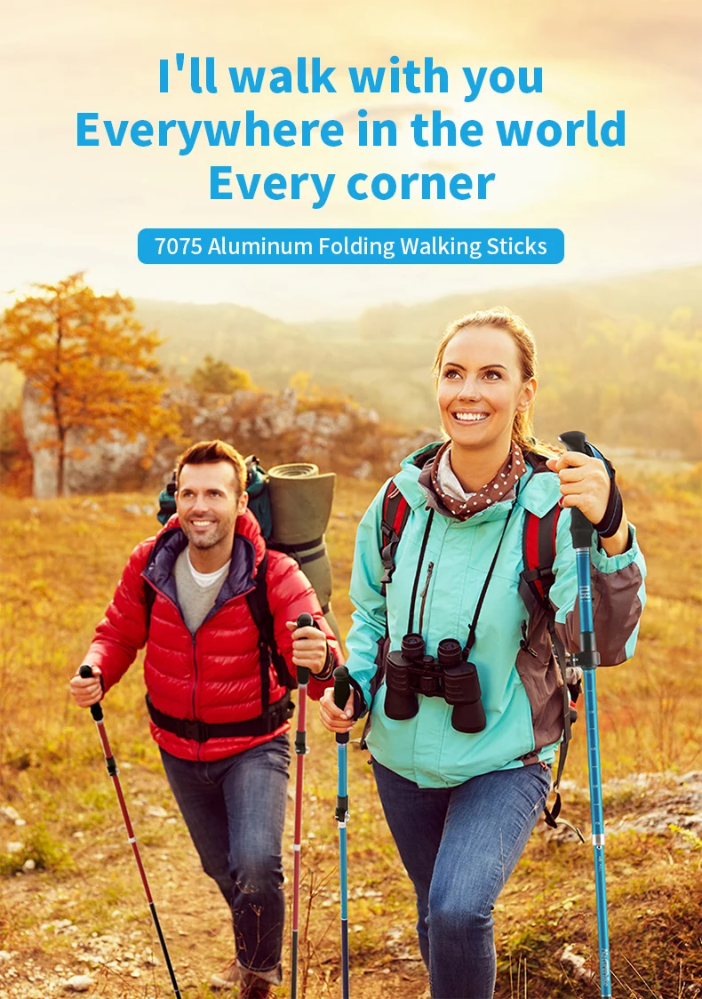 Description Picture 2 of itemNaturehike Trekking Poles Ultralight Folding 1Pcs Walking Cane Portable Aluminum Hiking Telescopic Stick Camping Walking Stick