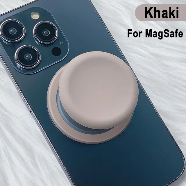 Magnetic Mobile Phone Grip with Silicone Cover