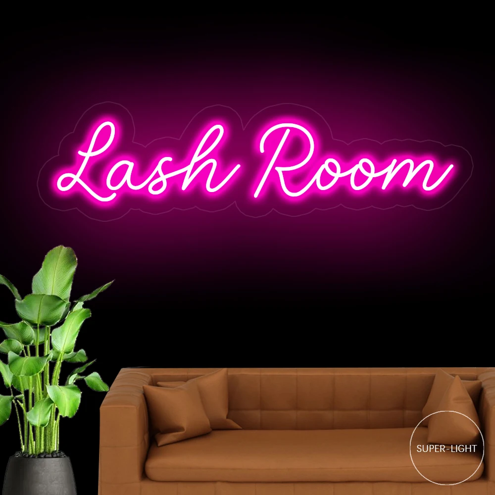 Lash Room 80x23cm Custom LED Neon Sign Beauty Salon Beauty Room Neon Light Wall Decor Hair Nail Room Salon Studio Lashes Decor