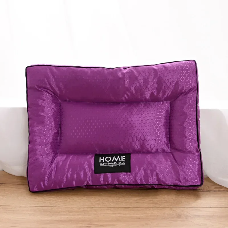 Waterproof Oxford pet bed thick bite-resistant bed for dog cat pet mat soft chew proof dog cotton filling cat stuff 1PC pet bed pet bed mat