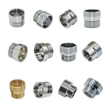 황동 실버 수도꼭지 커플러, 1/2 인치, M16 M18 M20 M22 M24 M28 스레드 커넥터, 주방 욕실용 구리 피팅
