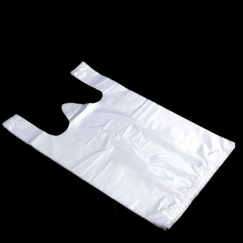 100pcs/pack 3 Sizes Carry Out Bags White Gift Bag Retail Supermarket Grocery Shopping Plastic Bags with Handle Food Packaging food storage bags plastic food storage bags plastic packaging bags