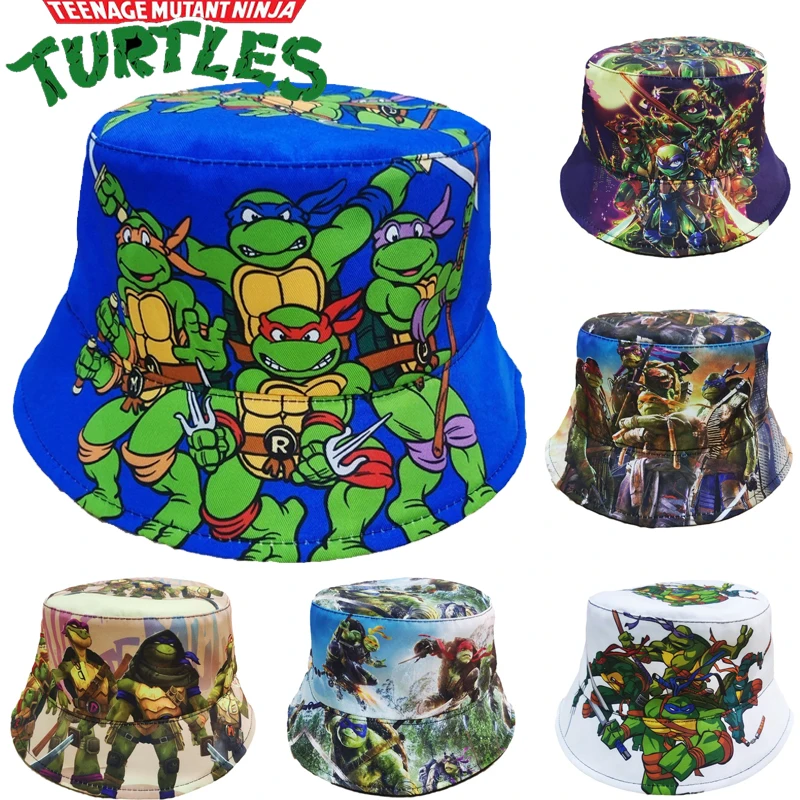 Ninja Turtles Tmnt Cappelli Panama Stampati Per Uomo Donna Hawaii Autunno Estate Cappello Da Pescatore Hiphop Secchio Casual Street Panama Hat
