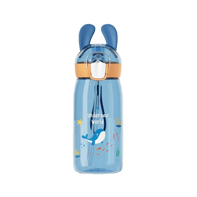 400ml/550ml Useful Water Bottle Plastic Straw Bottle Detachable Flip Top  Lid Beautiful Unicorn Sipper Bottle - AliExpress