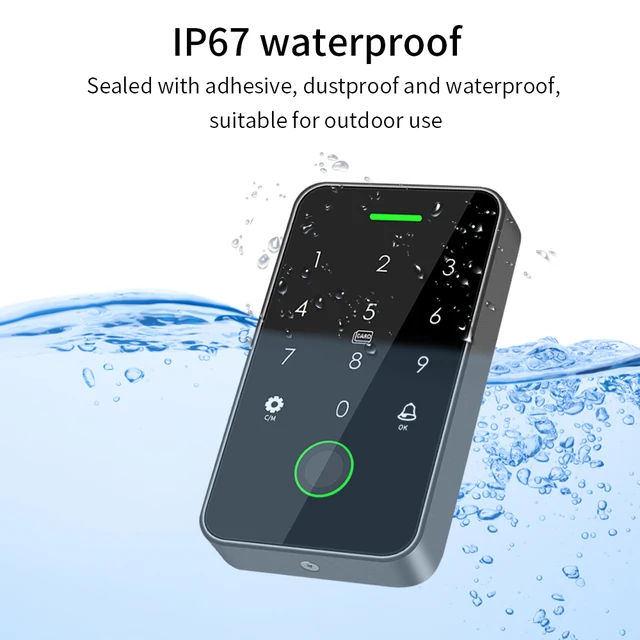 IP67 Waterproof Bluetooth Tuya APP Access  Control  System 13.56Mhz RFID Card Access Control Password Keyboard Door Lock 2