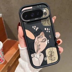 Floral Design Silicone Phone Case - Shockproof Soft TPU Protector Cover for Google 10 Pro XL (A420 Black)