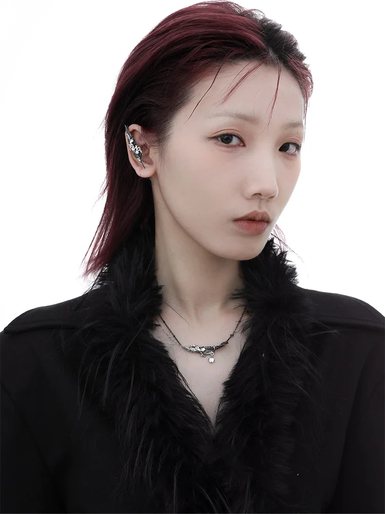 여성용 어두운 깃털 바늘, 신상 네오 고딕 스타일, 구리 합금 쥬얼리, 파티 선물, 2024