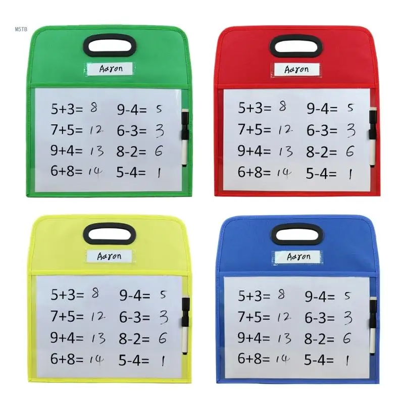 

Dry Erases Pockets Whiteboard Reusable Dry Erases Sleeve with Marker Pen Holder Dropship
