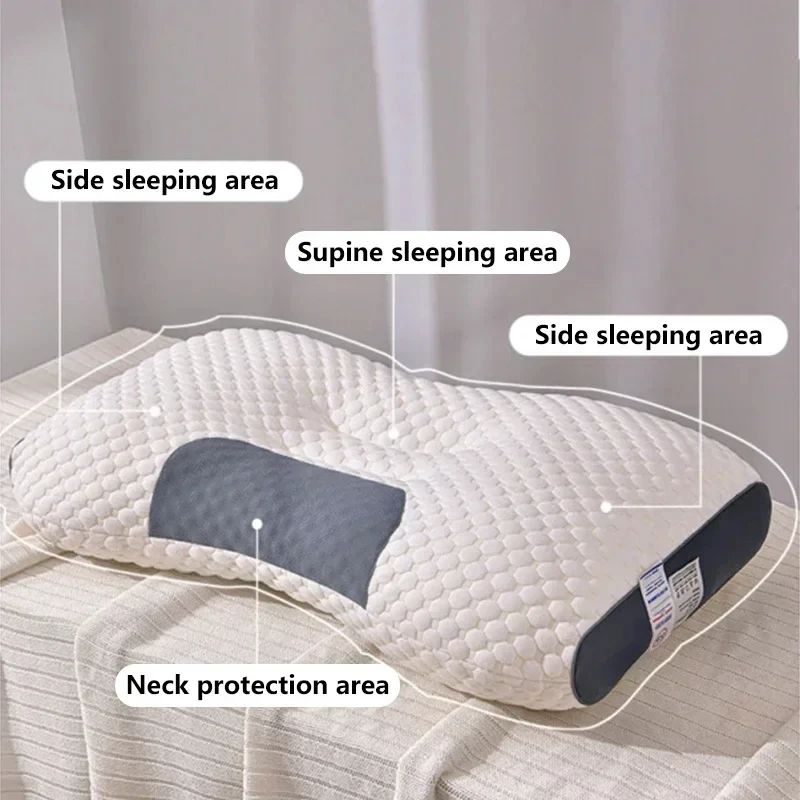 Description Picture 3 of itemSPA massage anti-bacterial anti-mite pillow protects cervical sleep pillow core from collapse and deformation
