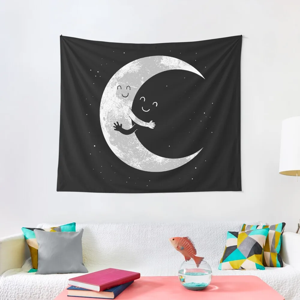 

Гобелен Moon Hug, украшение для комнаты, декор для комнаты, домашний декор, эстетический гобелен