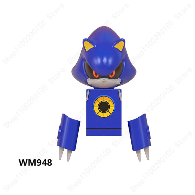 Mini Action Figure Building Block Sonic Teirusu Silver Nakkurusu Shadow Eggman Blaze Storm Knuckles KF6123 LG1001 WM6086 Bricks 948