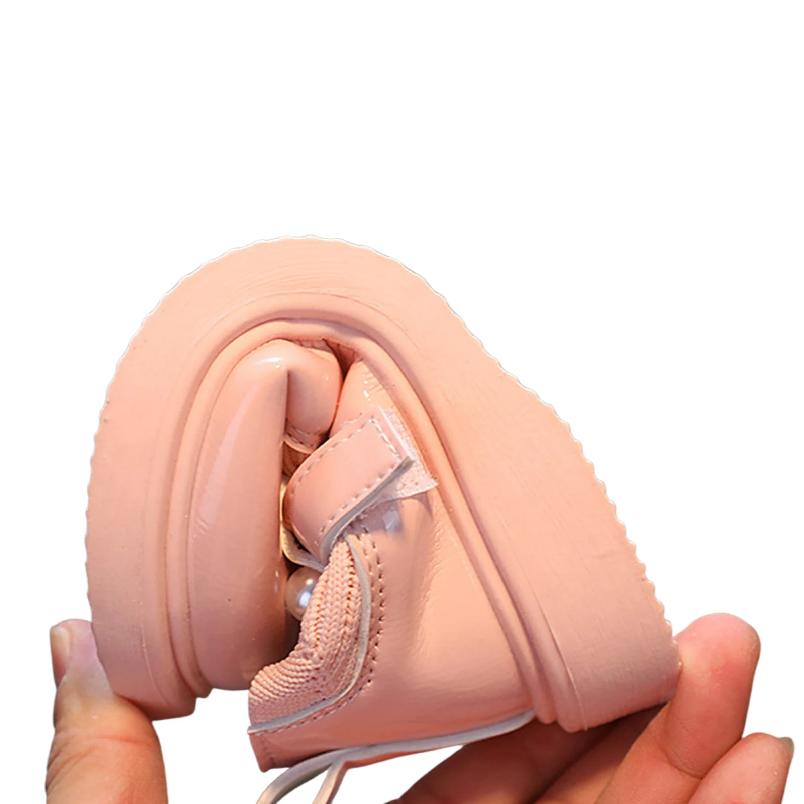 Little Baby Girl's Artificial PU Princess Shoes Fashion Pearl Knit Stitching Slip-on Flat for Toddler girls shoes girls flats