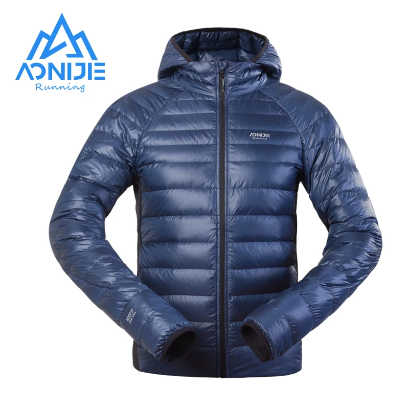 AONIJIE FM5141 Men Male 20D Advanced 800FP Lightweight White Goose Down Jacket Short Hooded Down Coat For Running Travel Daily