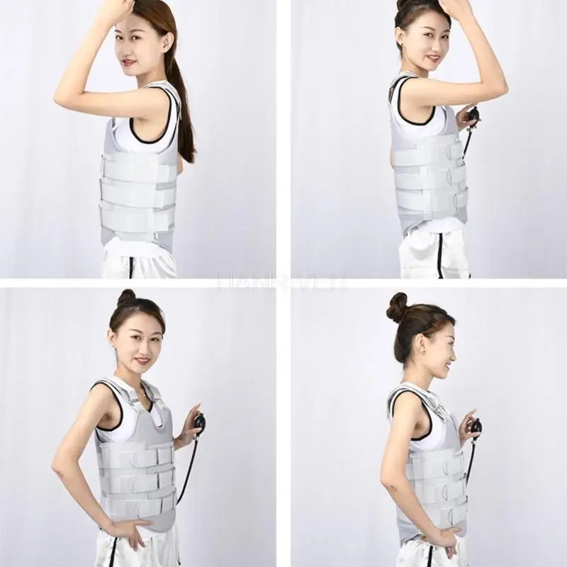 Low-temperature thermoplastic thoracic lumbar fracture fixed with a thoracolumbar spinal column brace with airbags