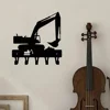 1pc Iron Crafts Wall Hanging Excavator Key Rack Hanger 9 inch Wide/6 inch Wide Metal Wall Art key Hanger Towel Rack Organizer 1