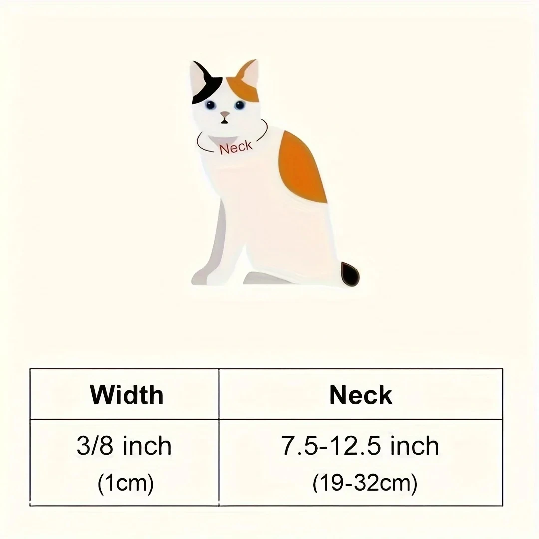 10-Pack Reflective Breakaway Cat Collars with Bells & Round Ears, Durable Polyamide Material, Adjustable Safety Pet Collar Set w 3