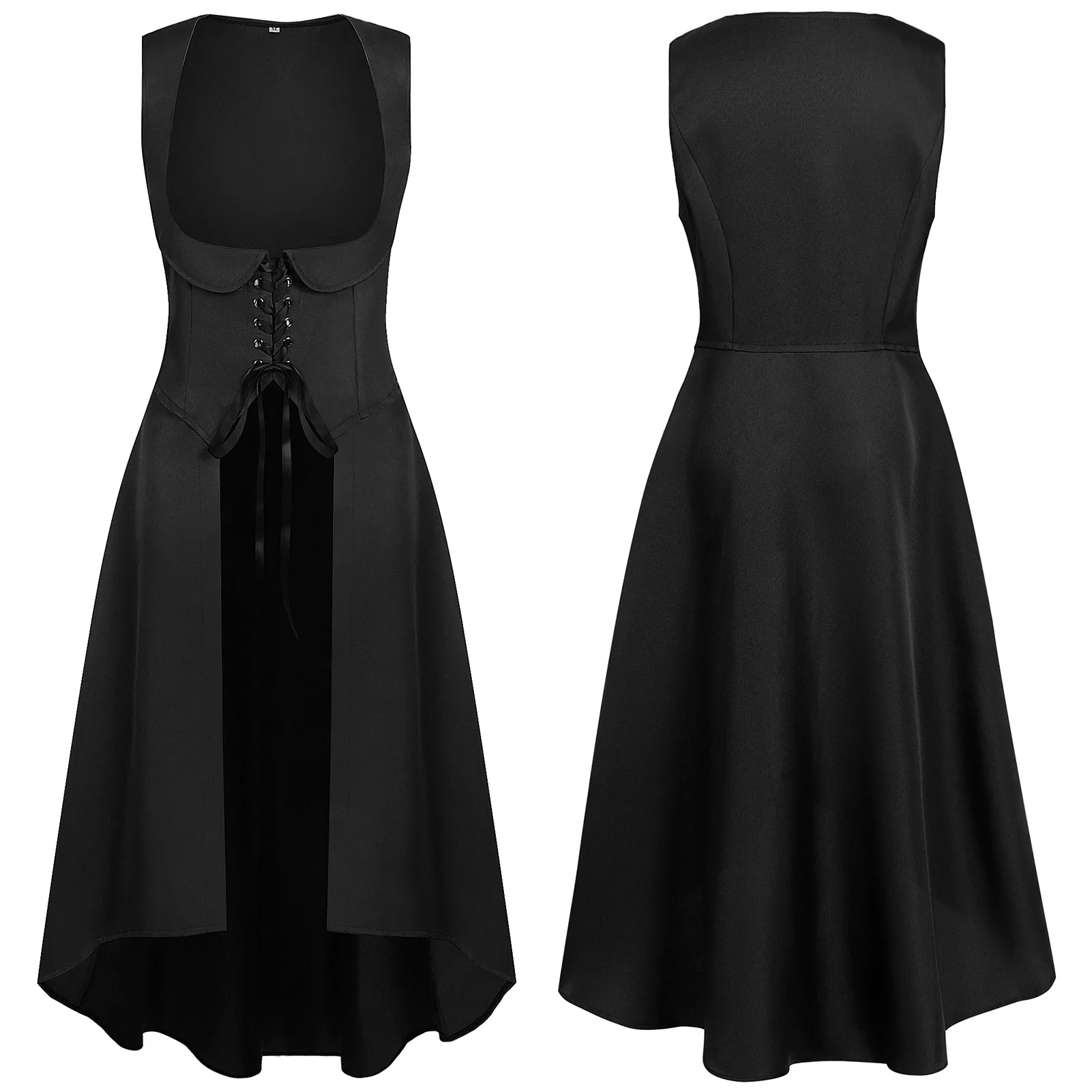 knee length dresses for ladies Brown Renaissance Art Print Midi Dress