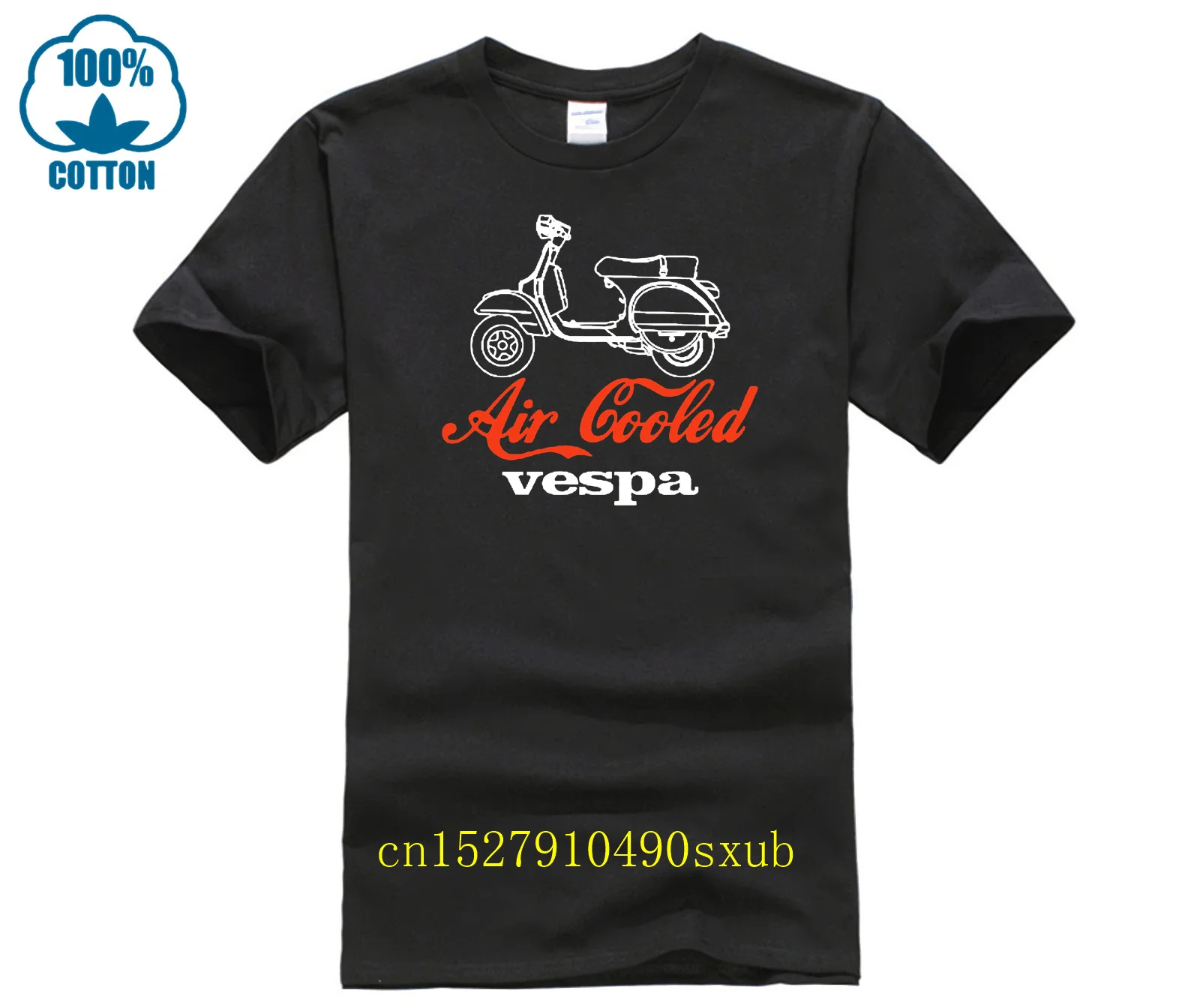 T-Shirt Vespa Scooter Jack Alpha Raffreddata Ad Aria
