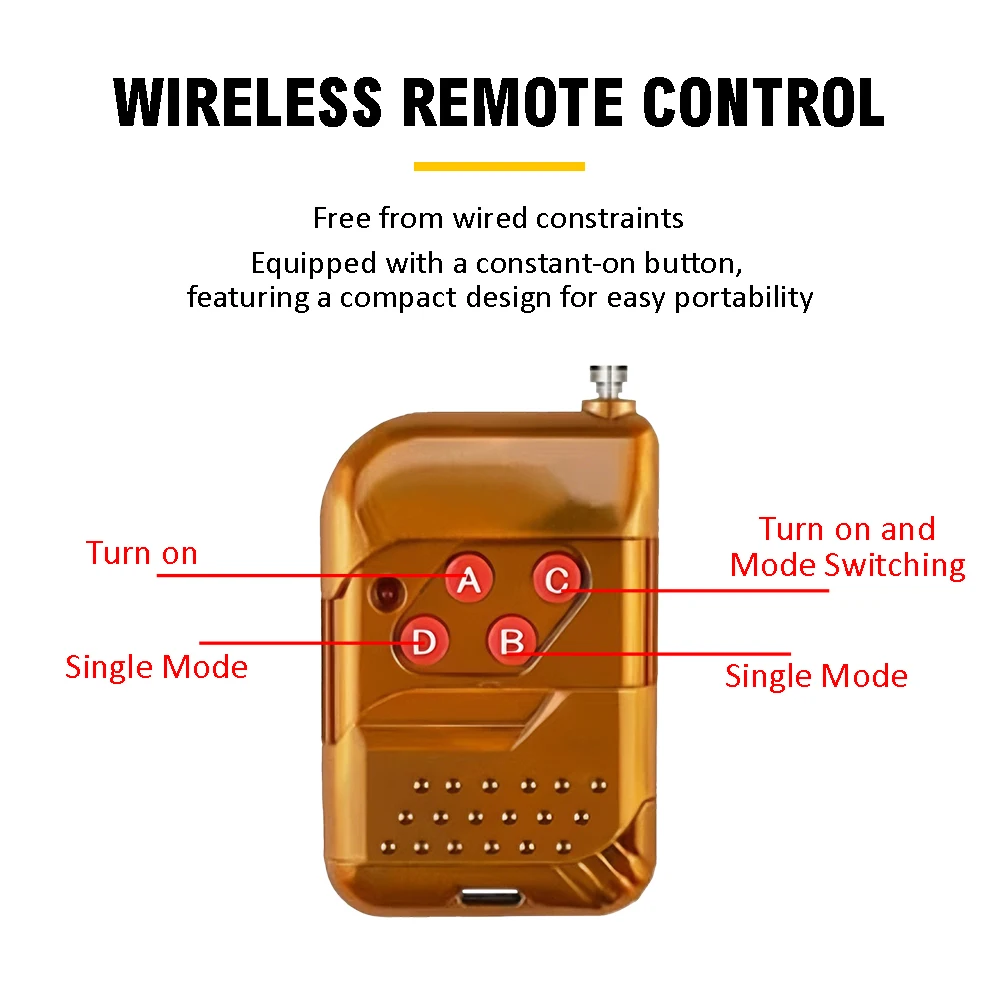 8 In 1 LED Emergency Strobe Lights Police Hazard Signal lights 12V Wireless Remote Car Grille Flash Light Bar for Cars Truck Van