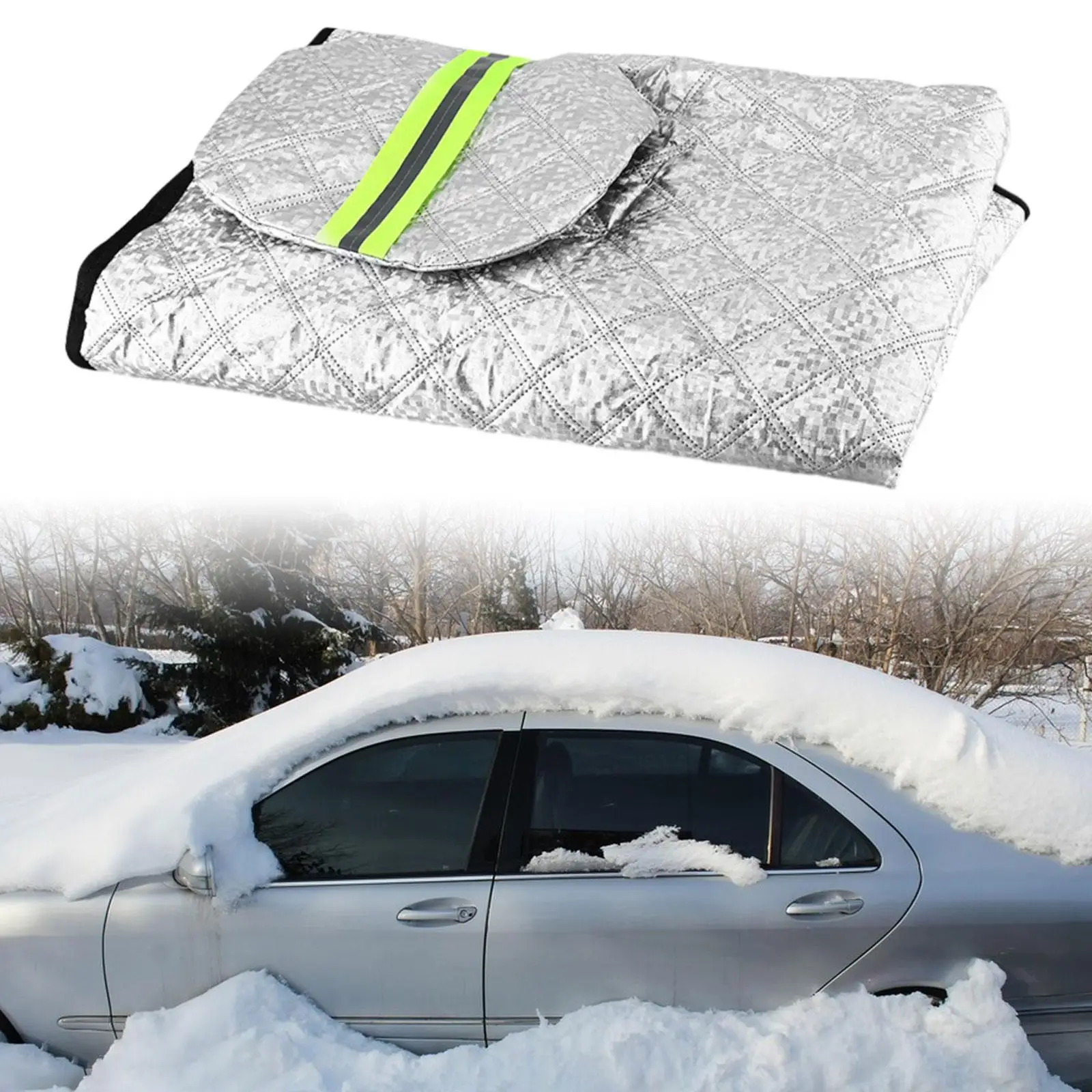 

Car Windshield Snow Cover Rear View Mirror Cover Front Windshield Cover Winter Car Snow Cover for Rvs SUV Cars Trucks Van