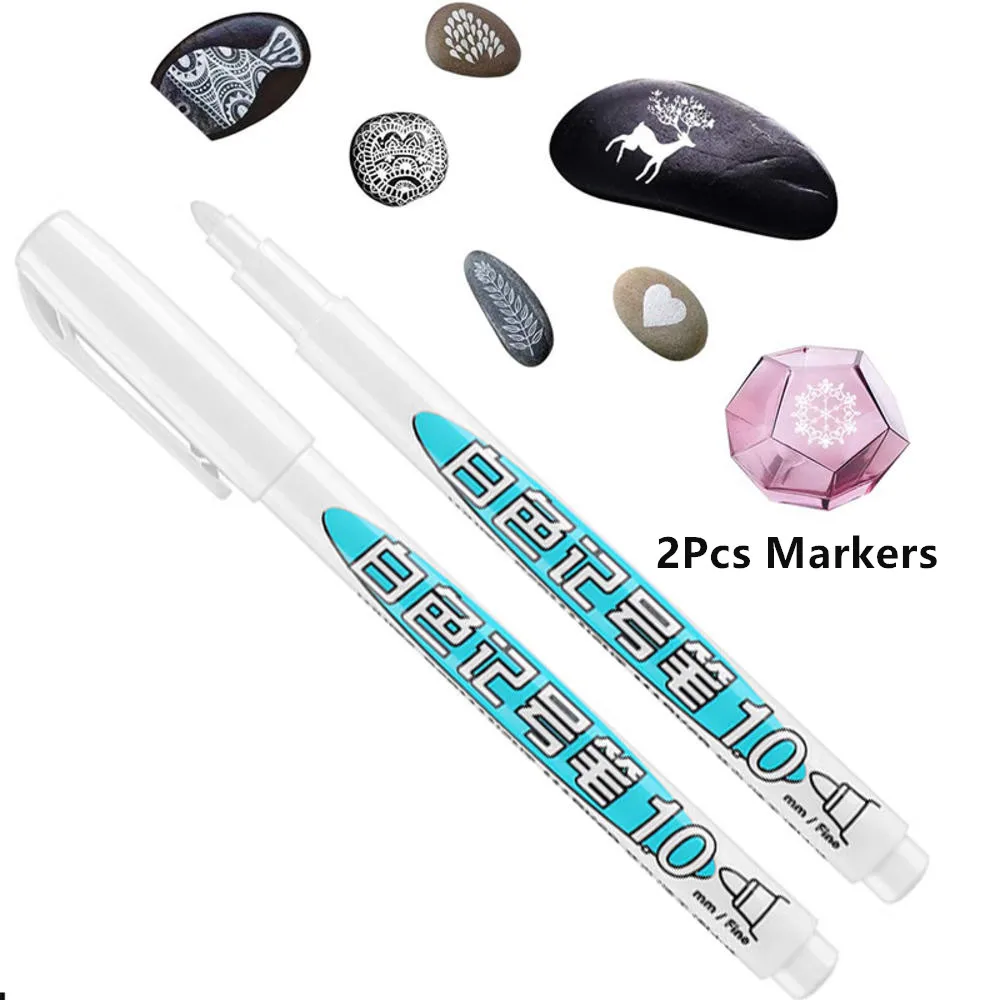 20ml Markers Ink White Paint Pens Acrylic White Waterproof Markers Ink for Rocks Painting Metal Wood Glass Ceramic Tire Fabric acrylic paint acrylic paint set