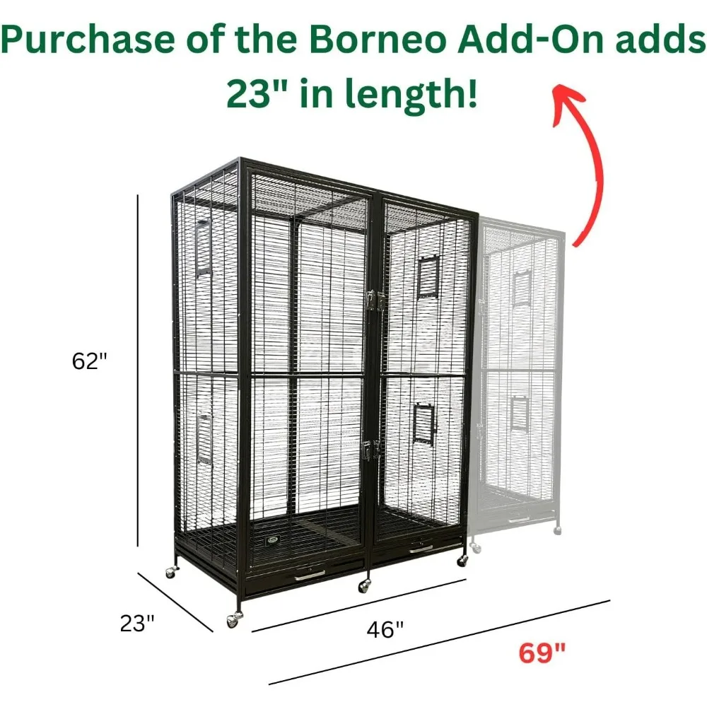 Borneo Small Animal Cage - for Sugar Gliders, Squirrels, Marmosets & Other Small Pets 5