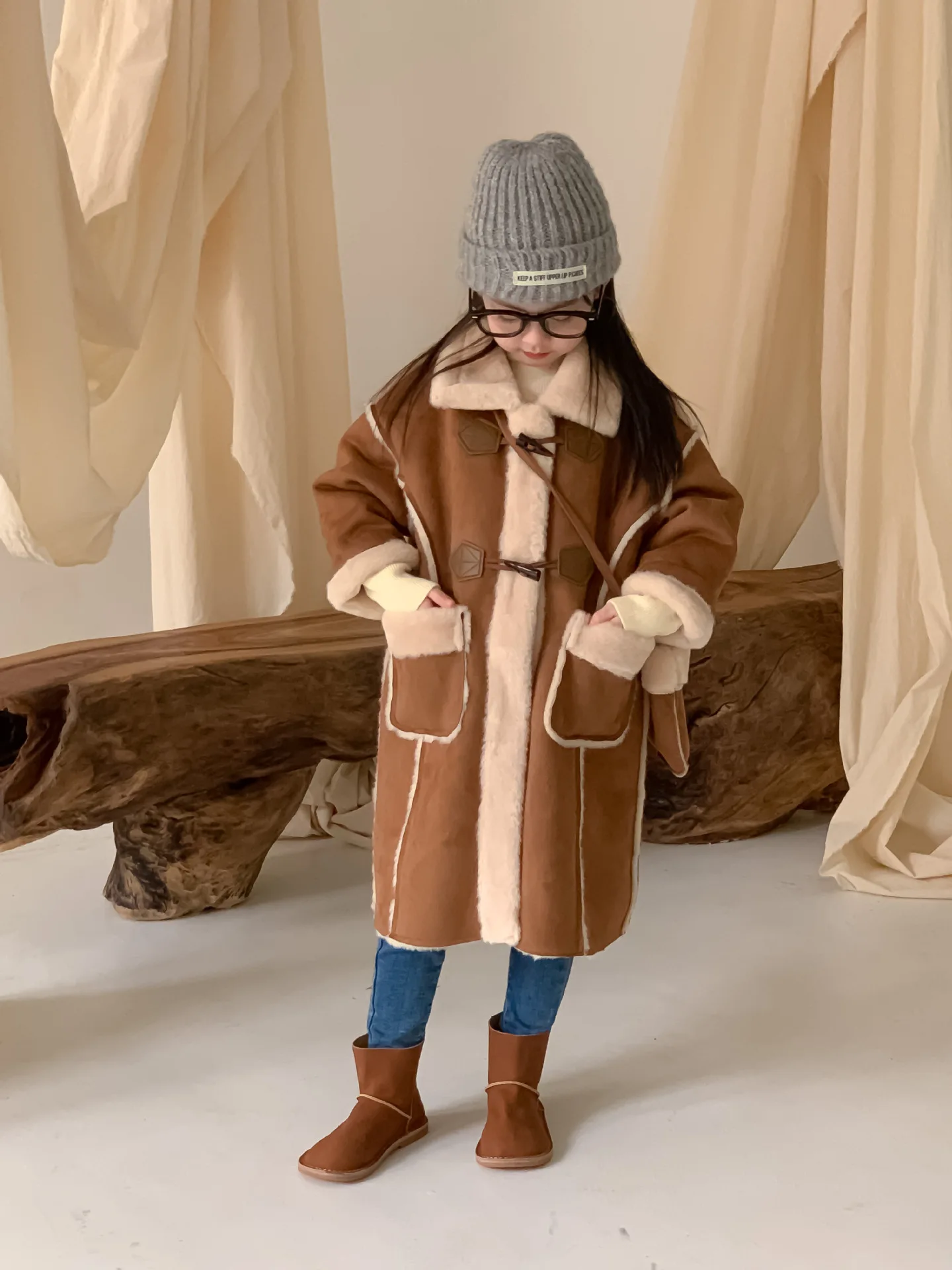 Girls Coat New Winter Thickened Long Coat - Uniqwear