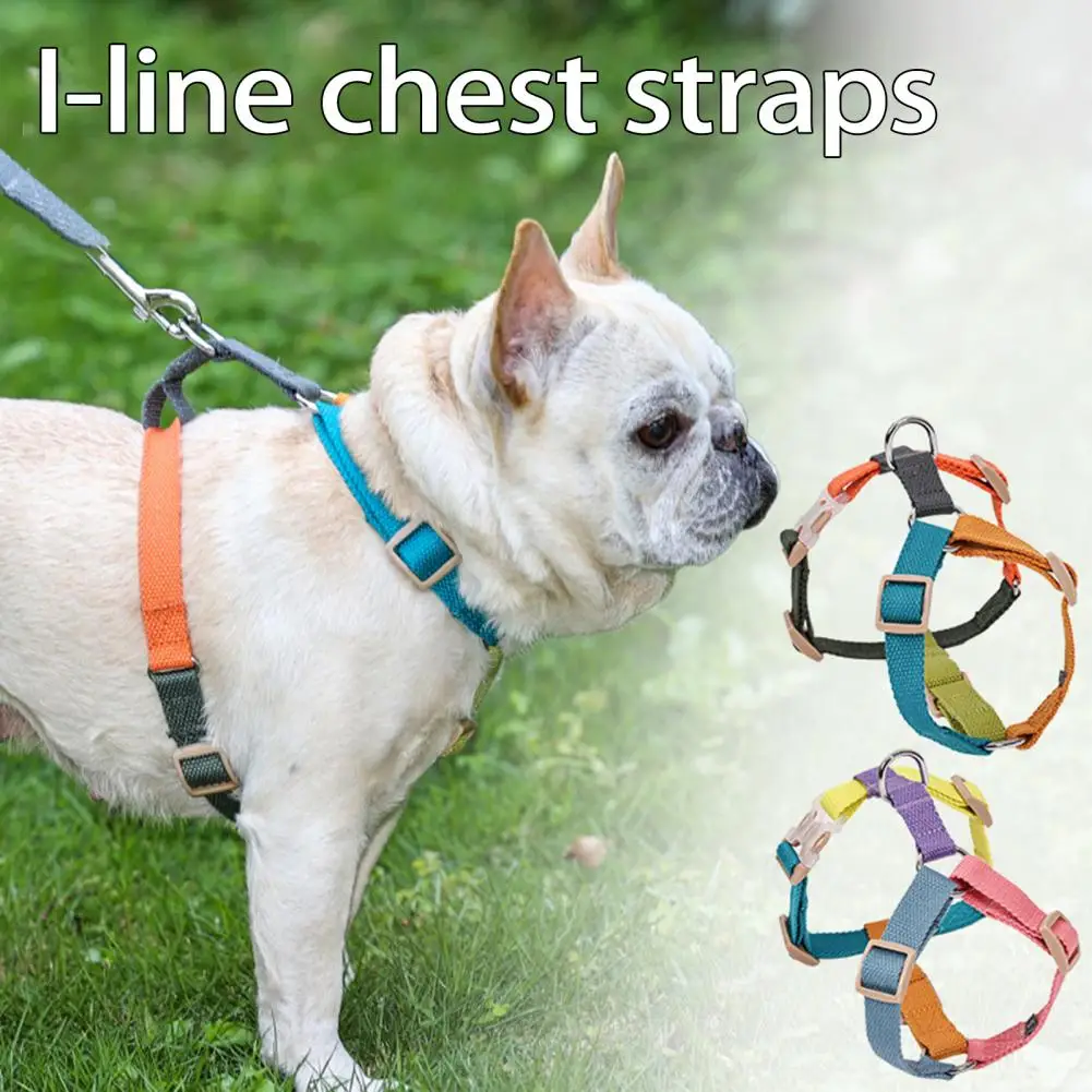 Dog Harness Quick Release Adjustable Splicing Color Dog Training