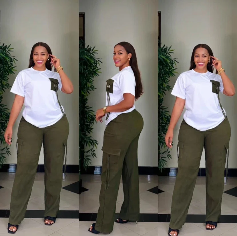 Women Two Piece Set 2 Piece Women Sets Dashiki African Summer Autumn Matching Sets Two Pieces Top Pants Suits Outfits Clothing women two piece set