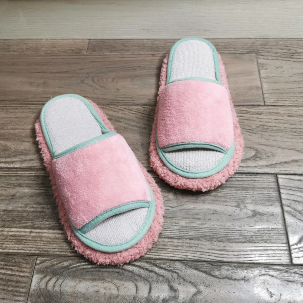 House Floor Detachable Lazy Polishing Cleaning Microfibre Mop Slipper Mopping Shoes Foot Shoes 5