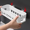 Bathroom Corner Shower Shelf Toilet Adhesive Shampoo Gel Storage Basket Wall Hanging Bathroom Rack Bedside Sundries Storage Case 1