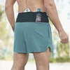 2 in 1 Marathon Trail Running Compression 3'' Shorts Quick Dry Long Distance Training Tights Sports Men Summer With Waist bag 5