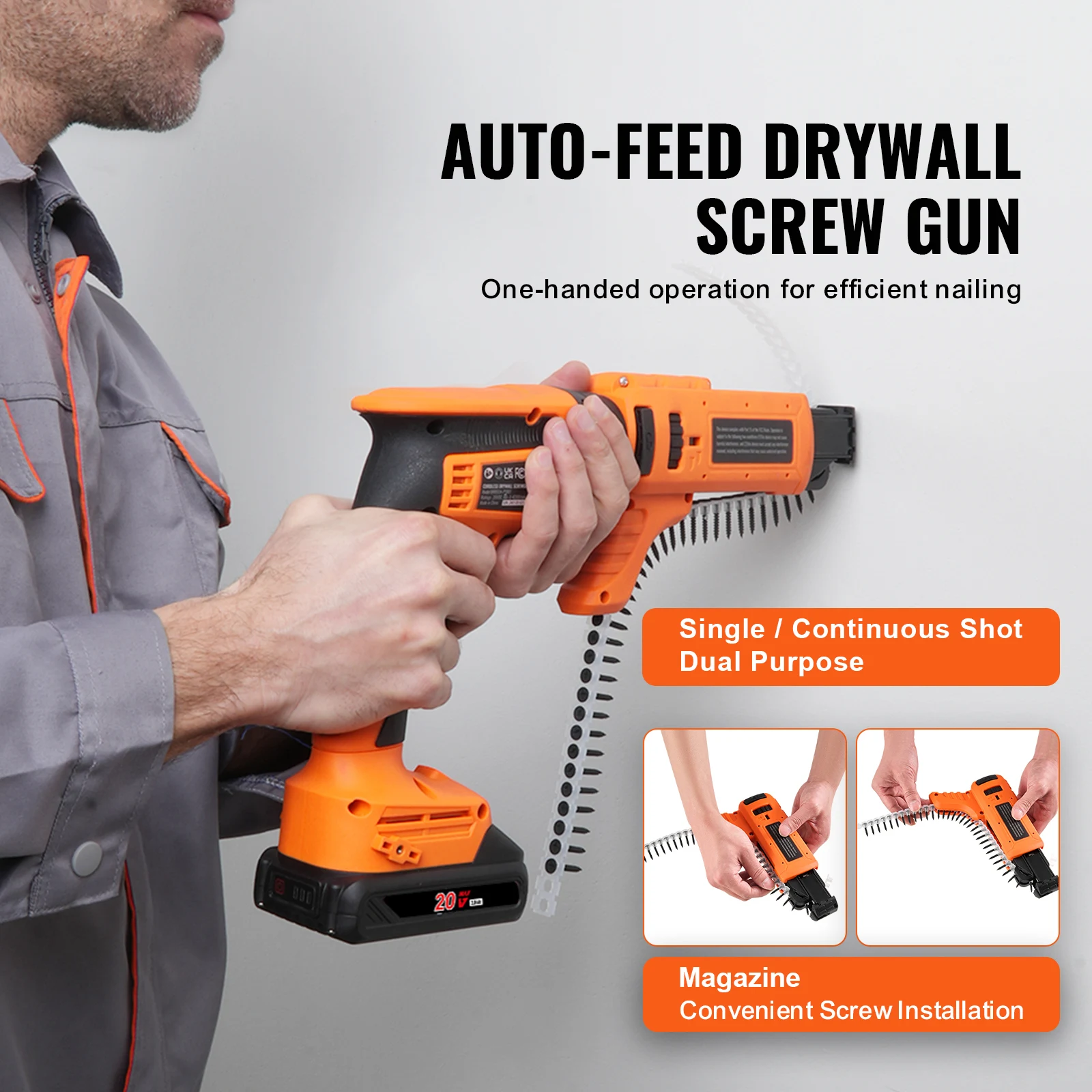 Cordless Drywall Screw Gun 20V Max Brushless