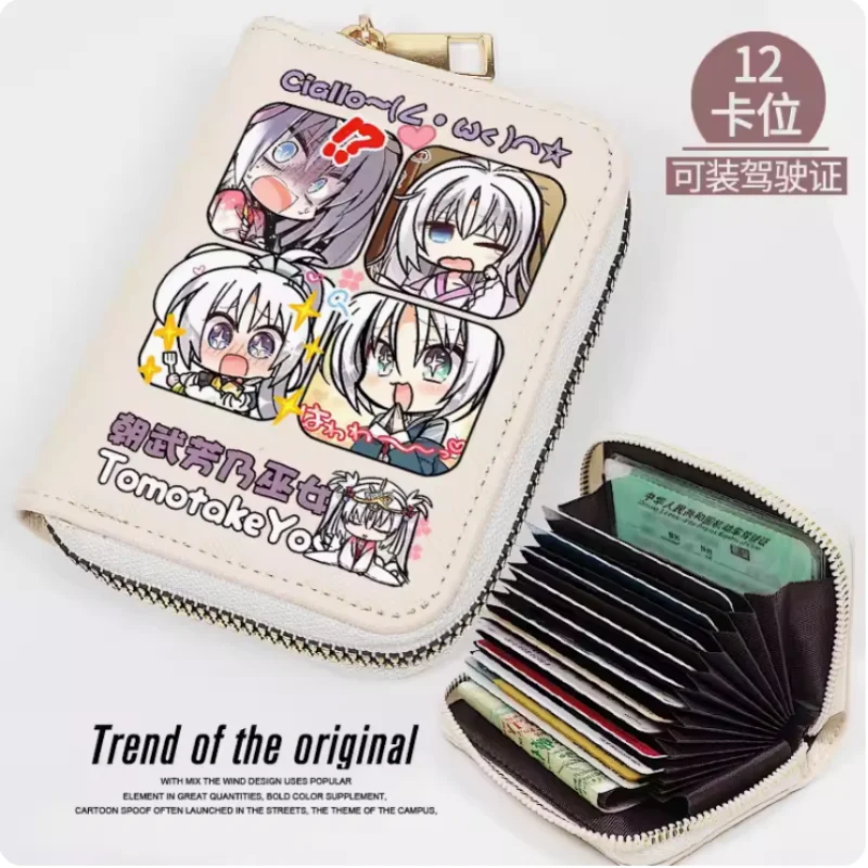 Anime Senren*Banka  Zipper Wallet Women Fold Bag Multi Card  Coin Pocket Holder Fashion Wallet Gift