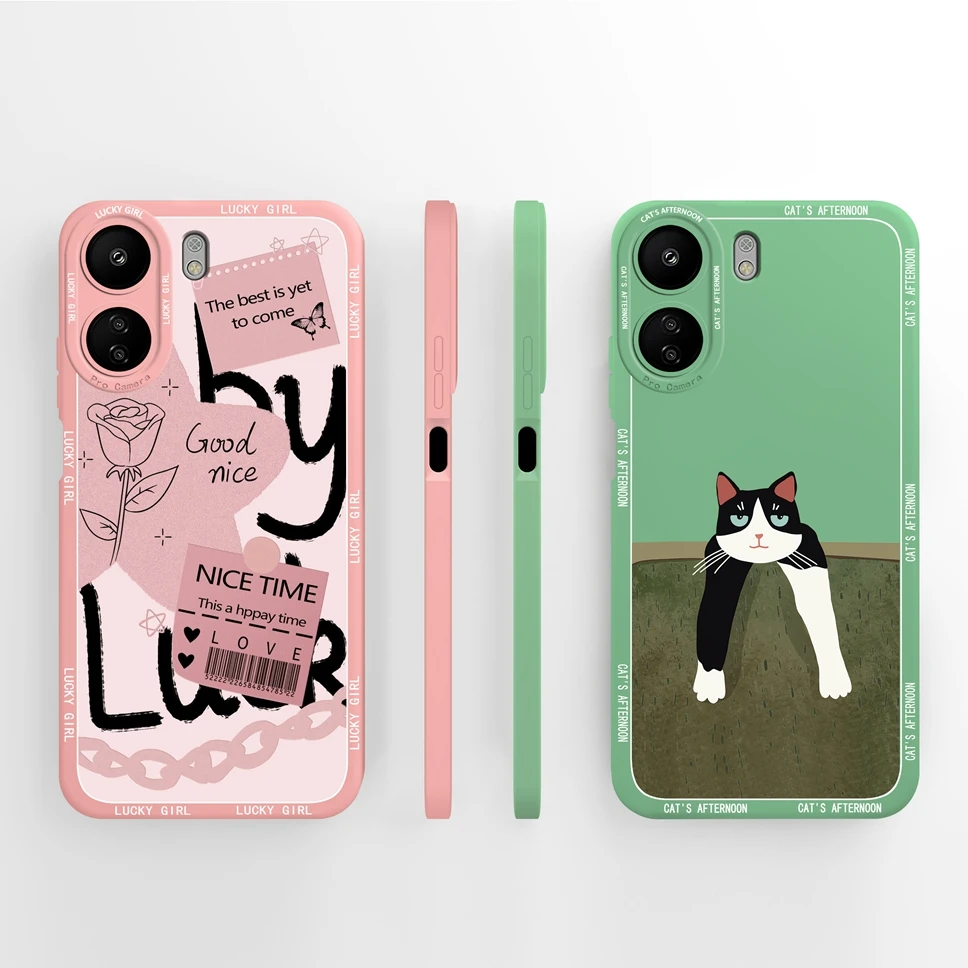 Lovely Girl Smooth Liquid Protective Back Cover s Shell Bumper