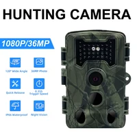 36MP 1080P Mini Hunting Trail Camera with Night Vision Motion Activated Wildlife Tracking Photo Trap and Wild Surveillance Cam