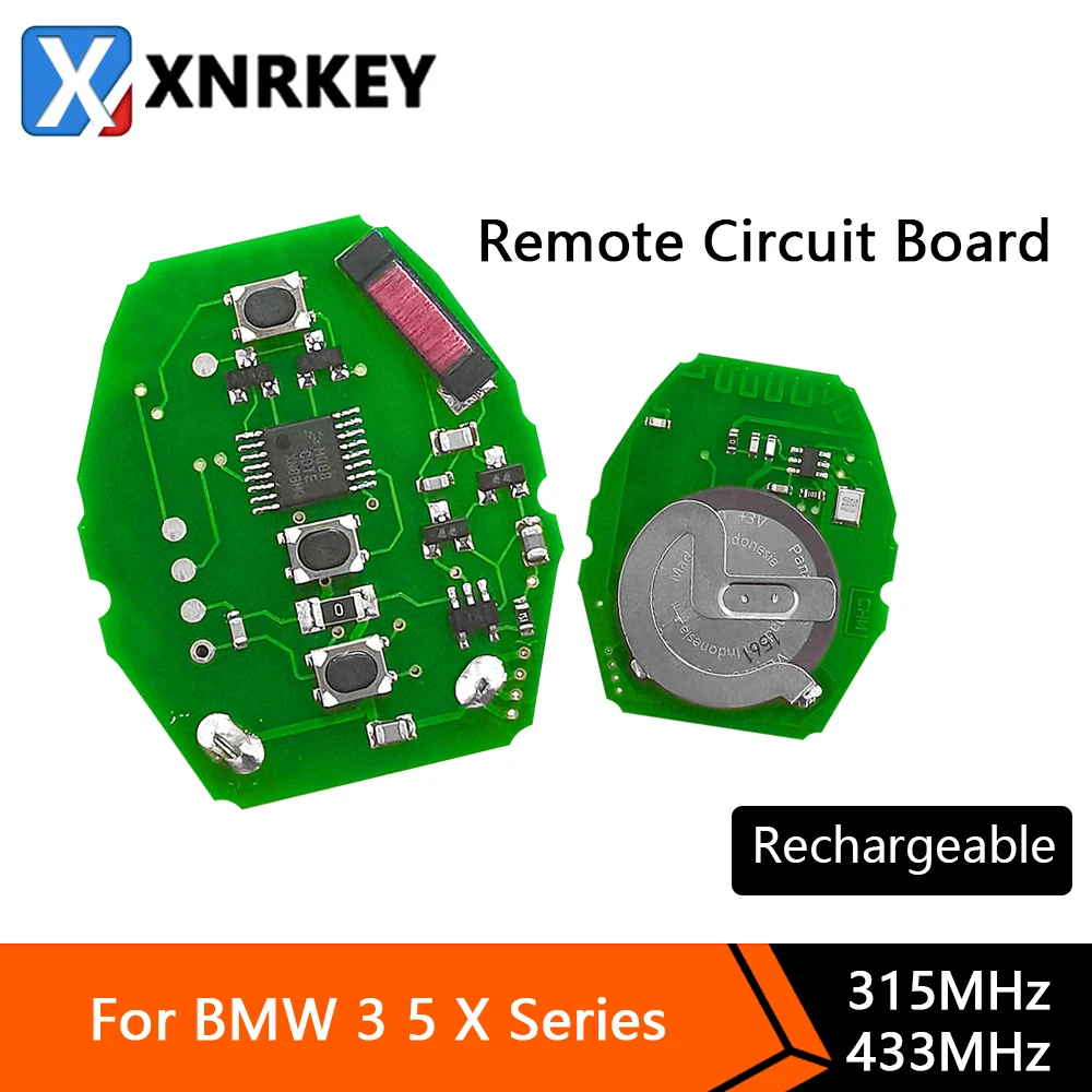 Circuito Remoto Ricaricabile Xnrkey 315/433Mhz Per Bmw 3 5 X Serie 7S E38 E39 E46 3 Pulsante Con Batteria Ml2020